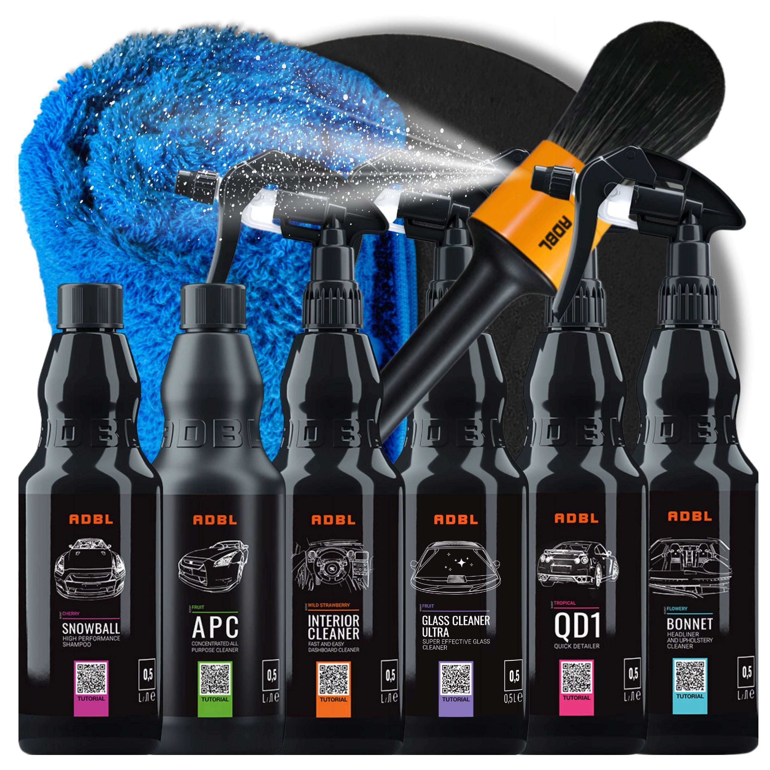 ADBL ZESTAW KOSMETYKÓW DO CZYSZCZENIA KOKPITU TWORZYW SAMOCHODU AKCESORIA